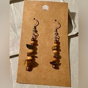 Elegant Brown Beaded Earrings